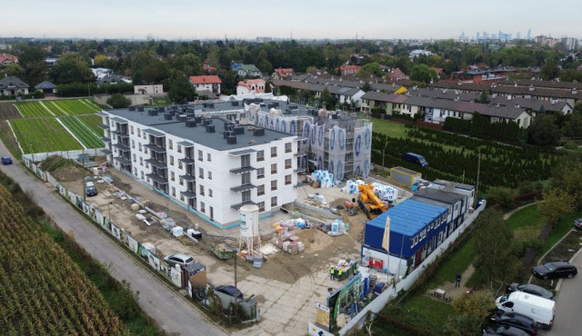 Odsłaniamy wykonane elewacje budynku.